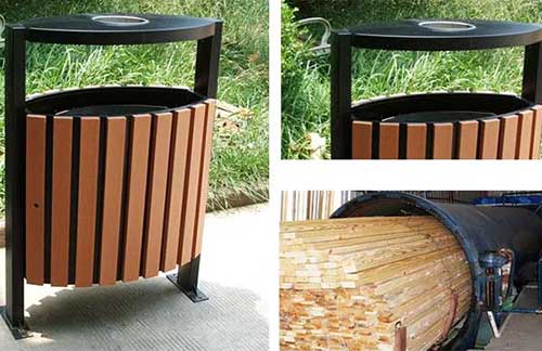 發貨廣州從化區,再獲好評的鋼木垃圾桶廠家